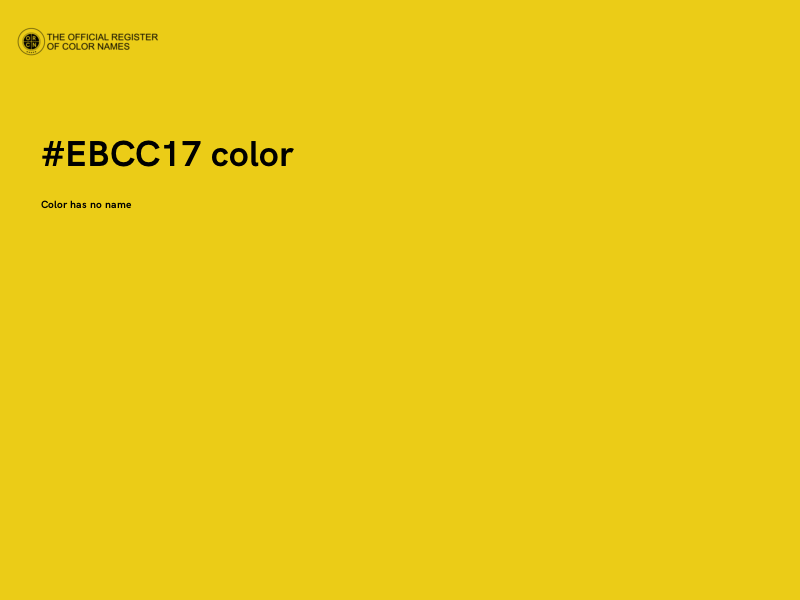 #EBCC17 color image