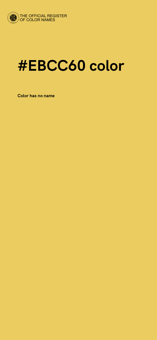 #EBCC60 color image