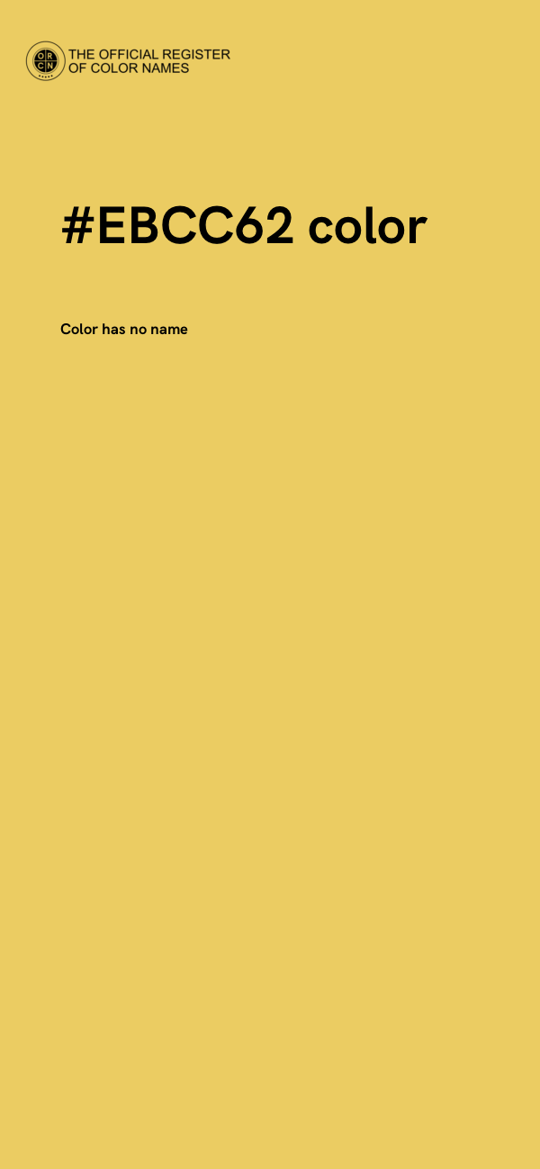 #EBCC62 color image