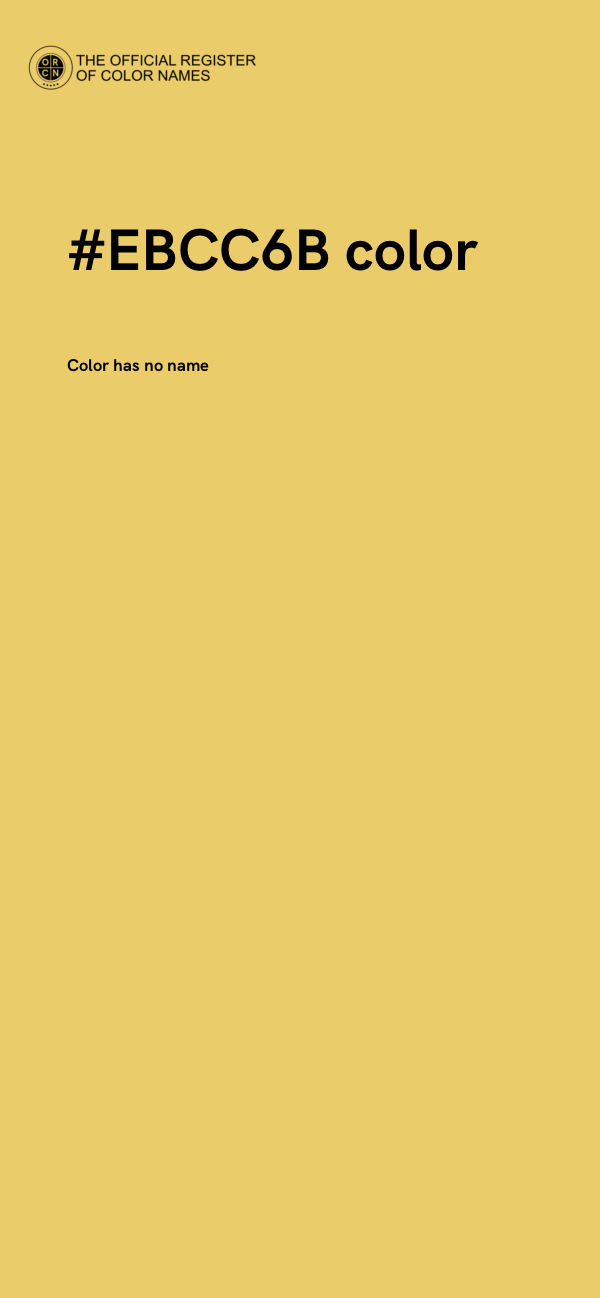 #EBCC6B color image