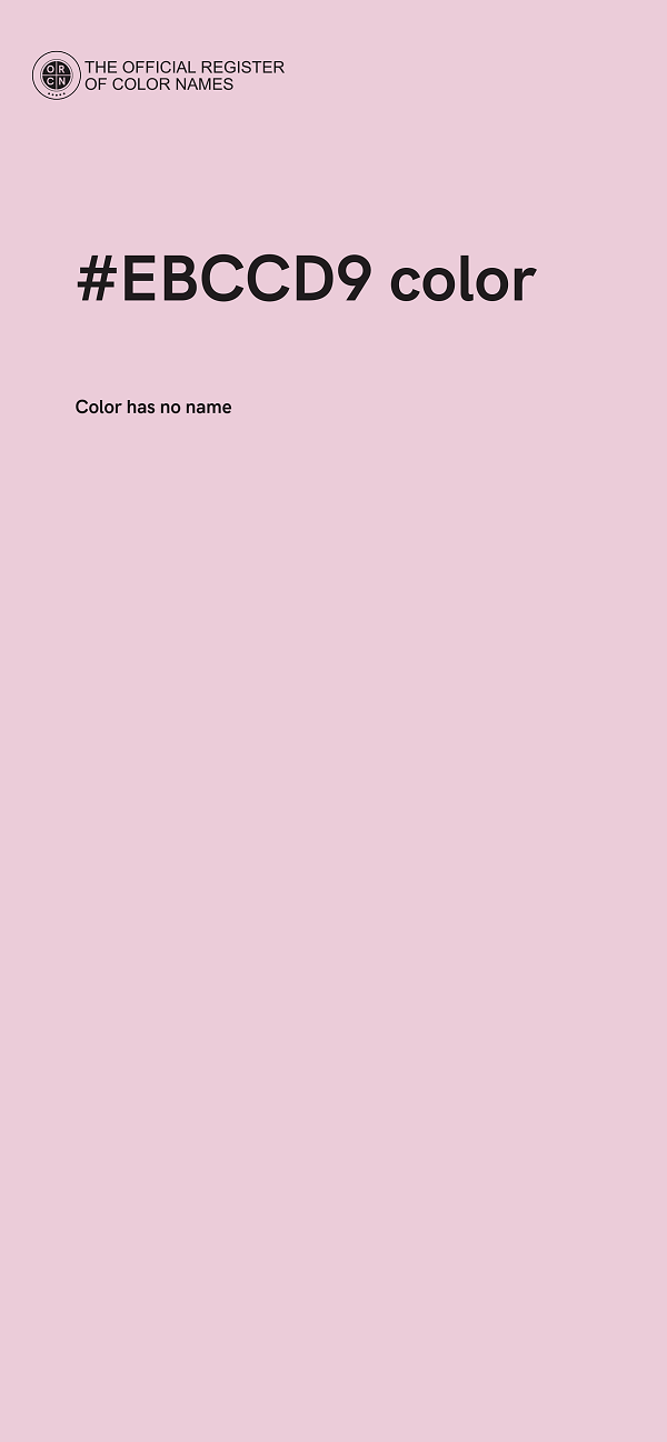 #EBCCD9 color image