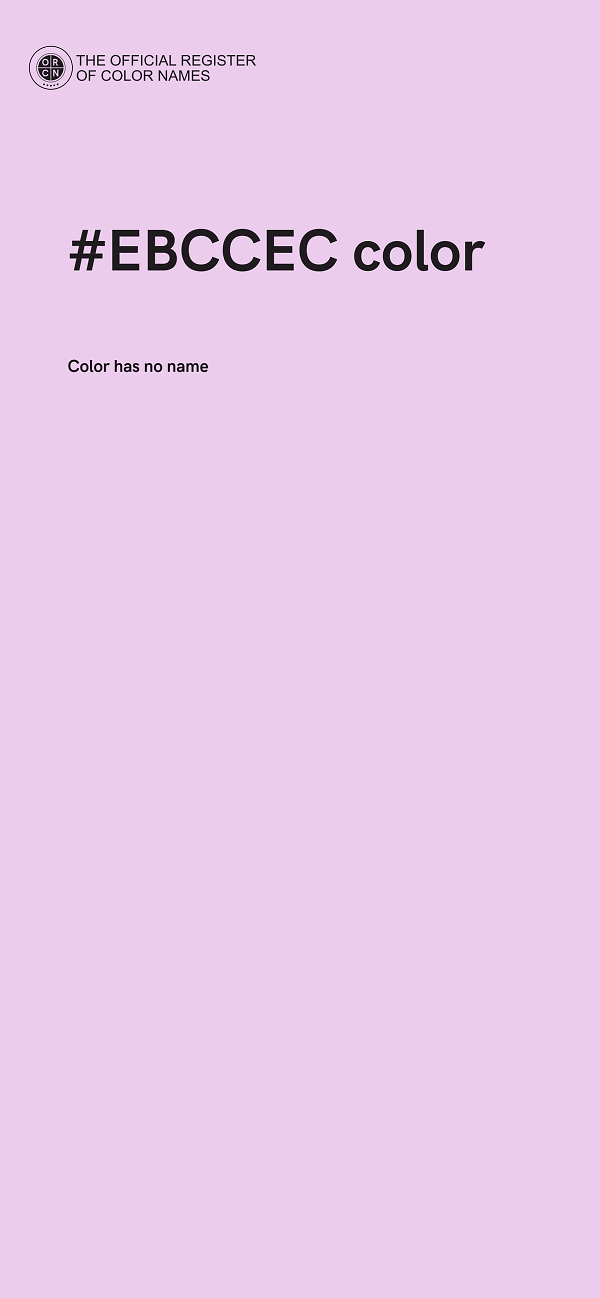 #EBCCEC color image