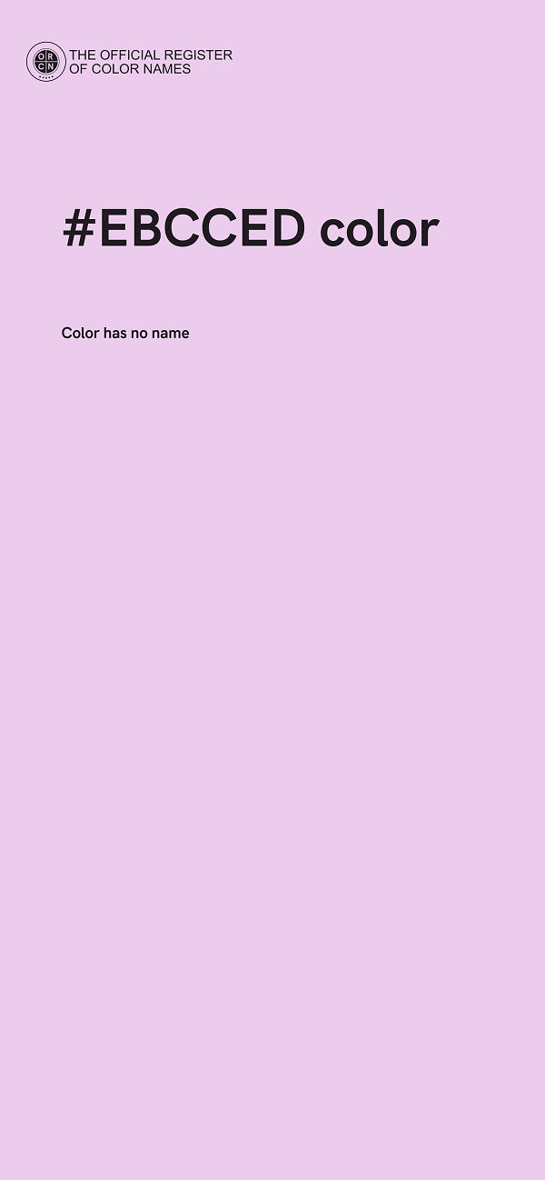 #EBCCED color image