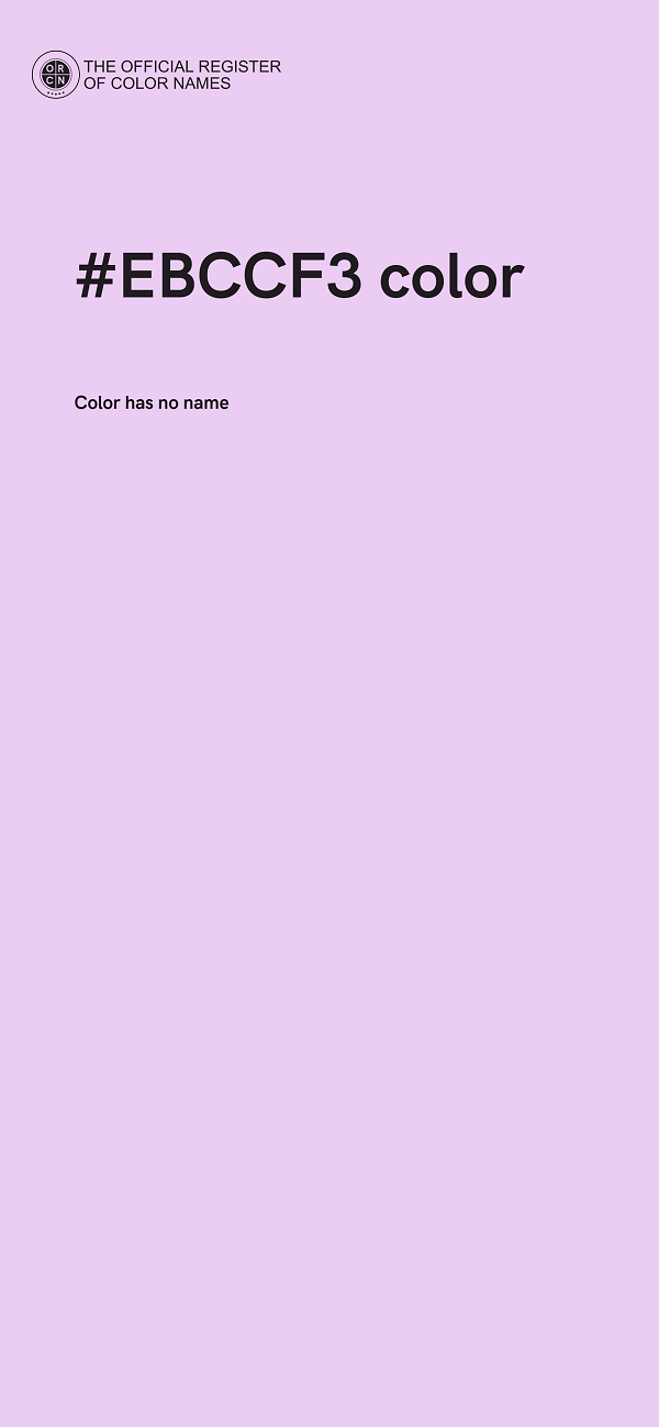 #EBCCF3 color image