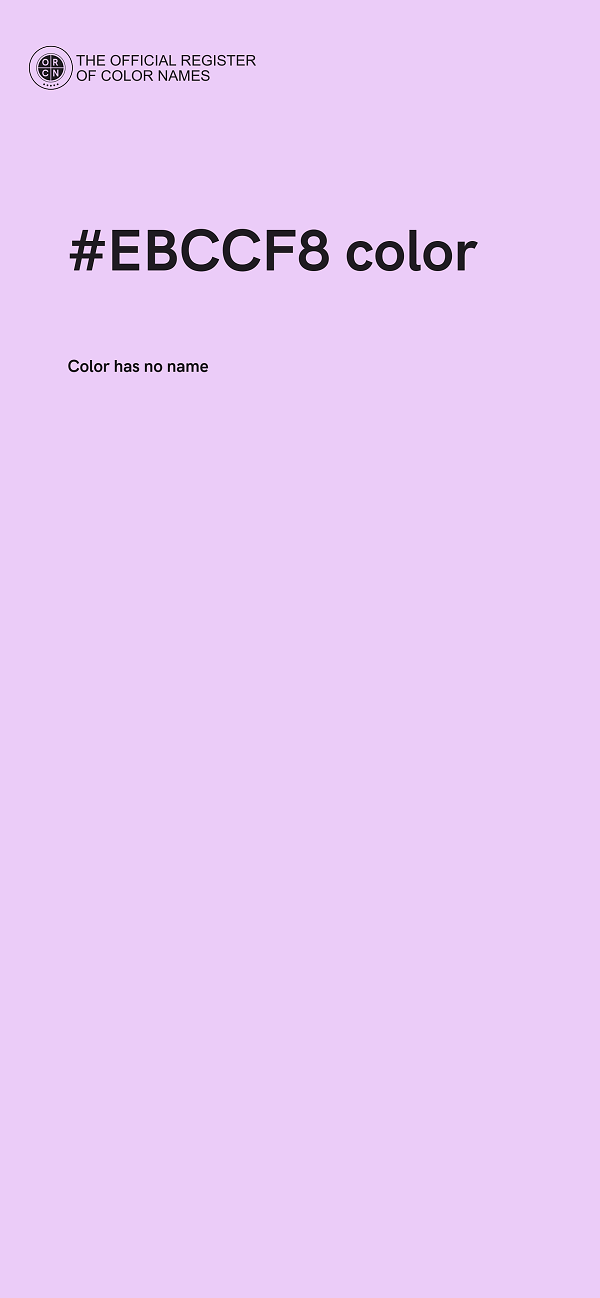 #EBCCF8 color image
