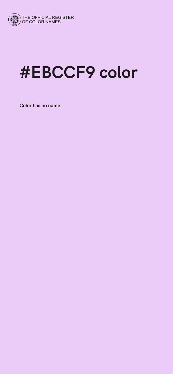 #EBCCF9 color image