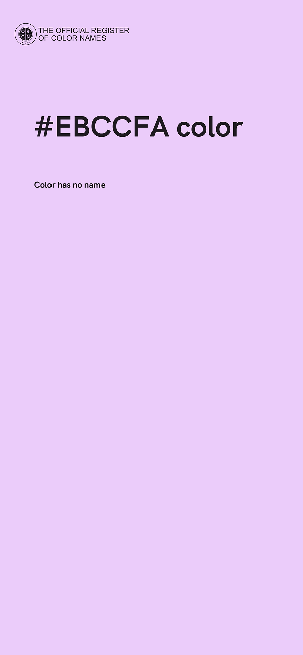 #EBCCFA color image