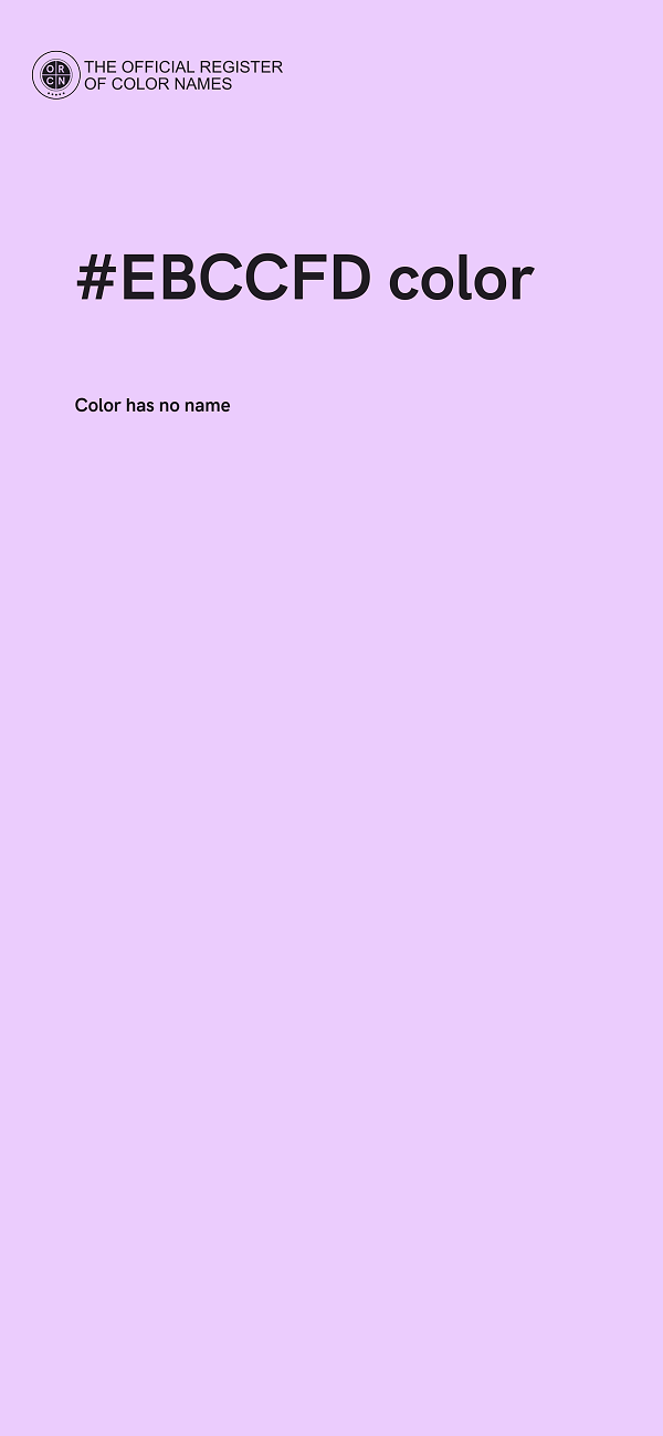 #EBCCFD color image