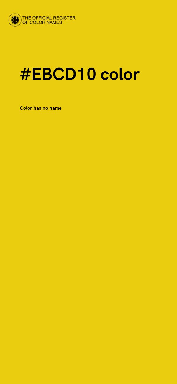 #EBCD10 color image