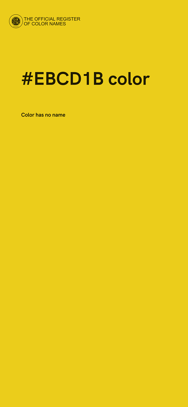 #EBCD1B color image