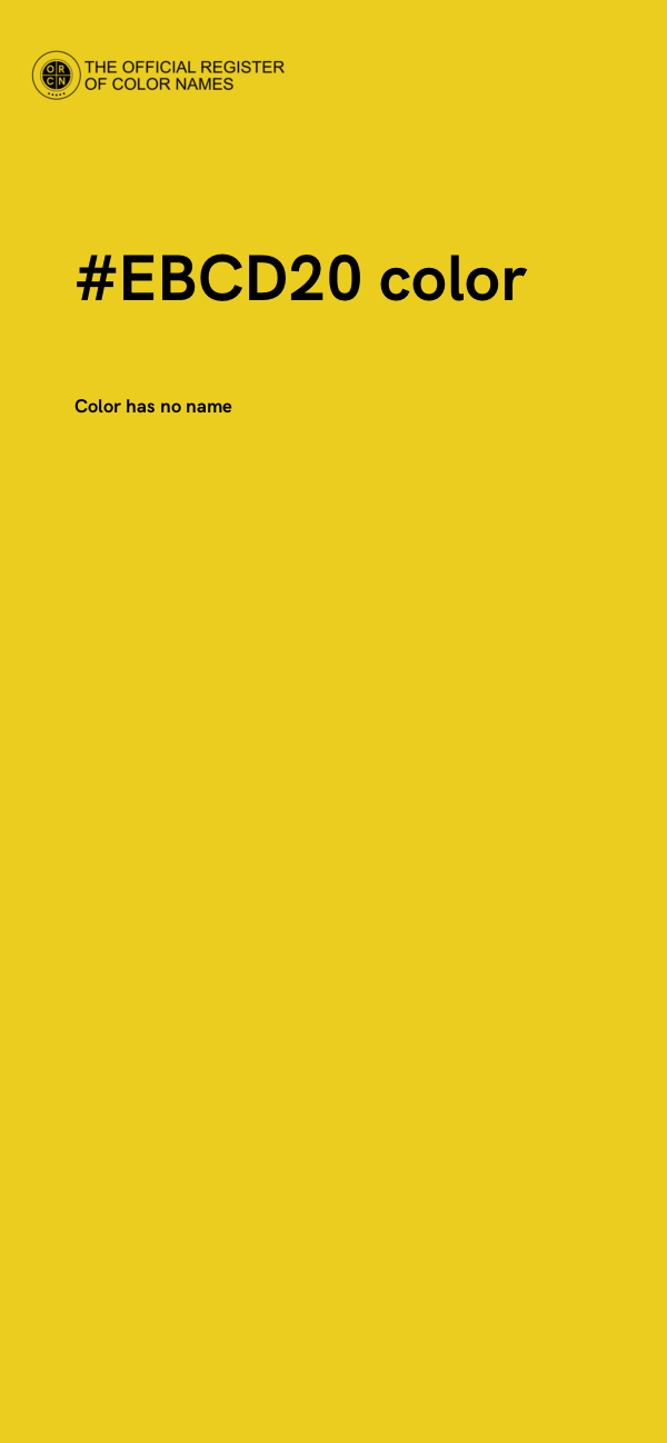 #EBCD20 color image