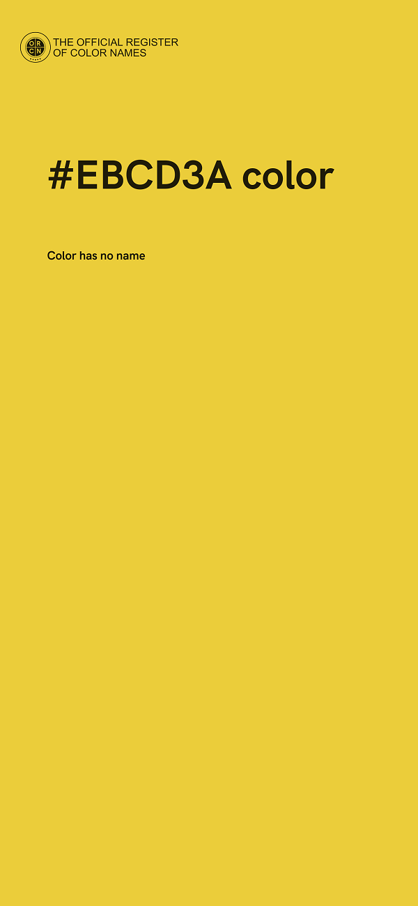 #EBCD3A color image