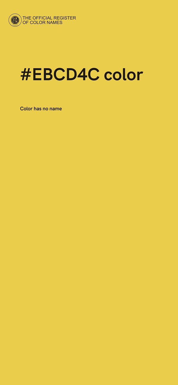 #EBCD4C color image