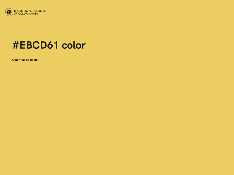 #EBCD61 color image