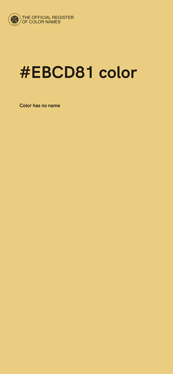 #EBCD81 color image