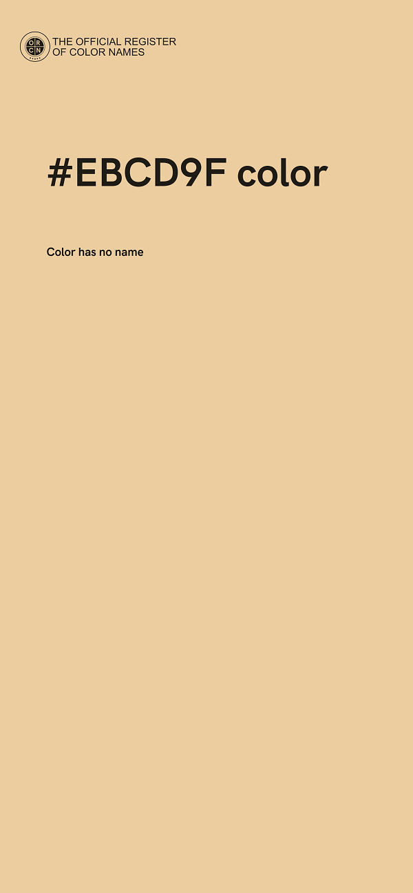 #EBCD9F color image