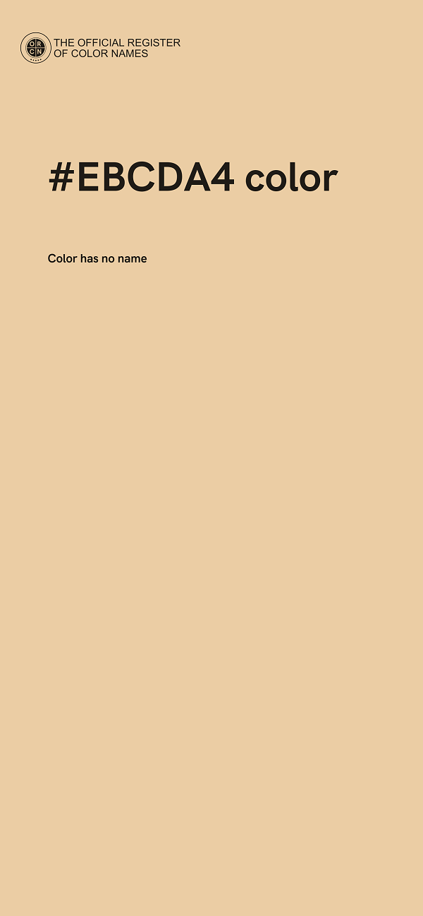 #EBCDA4 color image