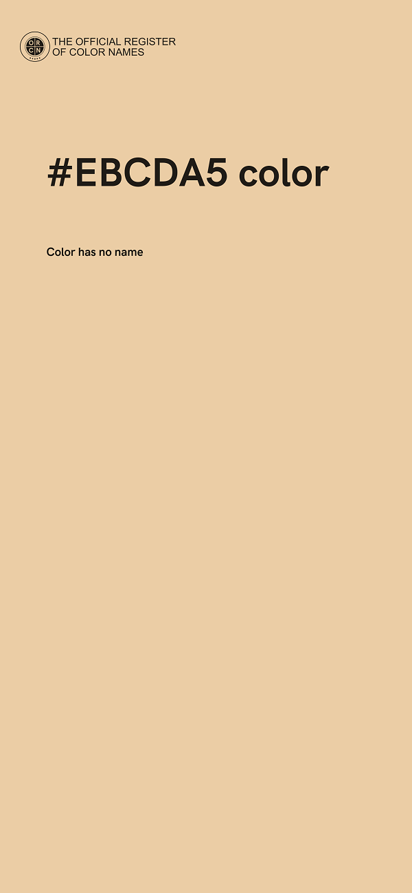#EBCDA5 color image