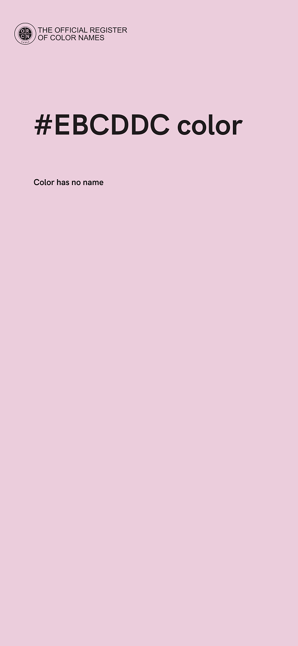 #EBCDDC color image