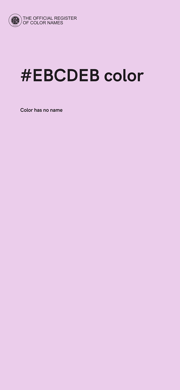 #EBCDEB color image