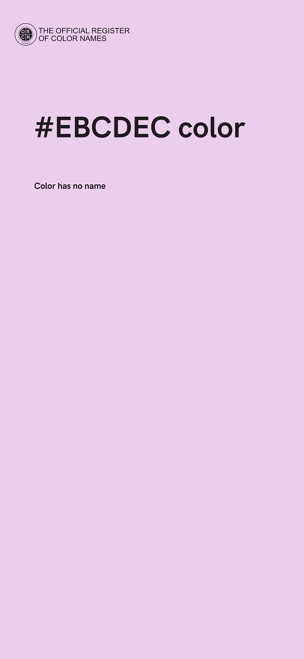 #EBCDEC color image