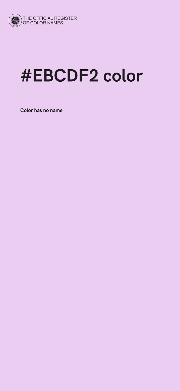 #EBCDF2 color image