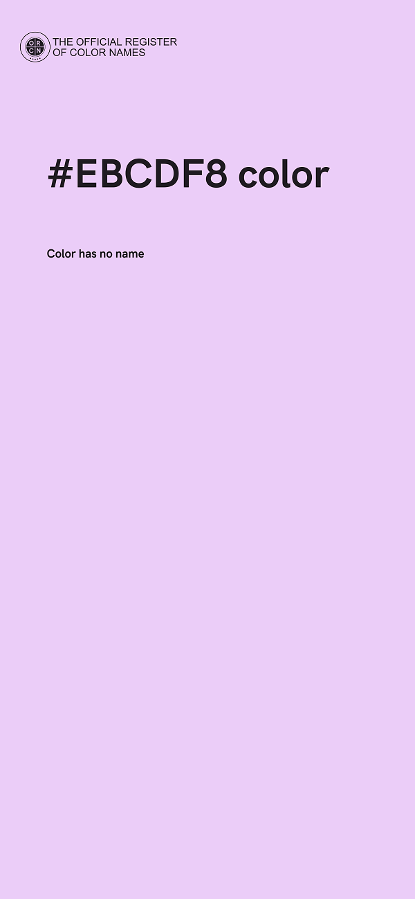 #EBCDF8 color image