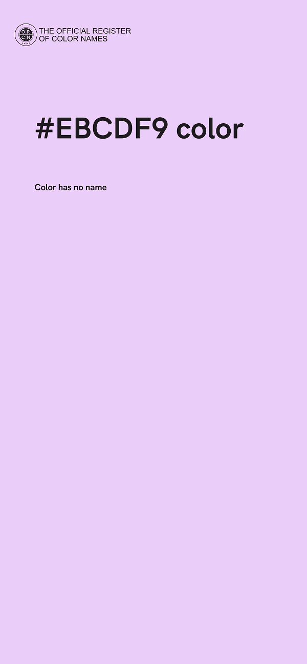#EBCDF9 color image