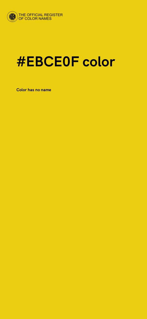 #EBCE0F color image