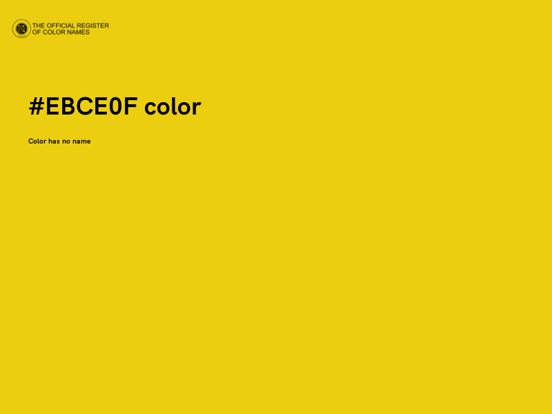 #EBCE0F color image
