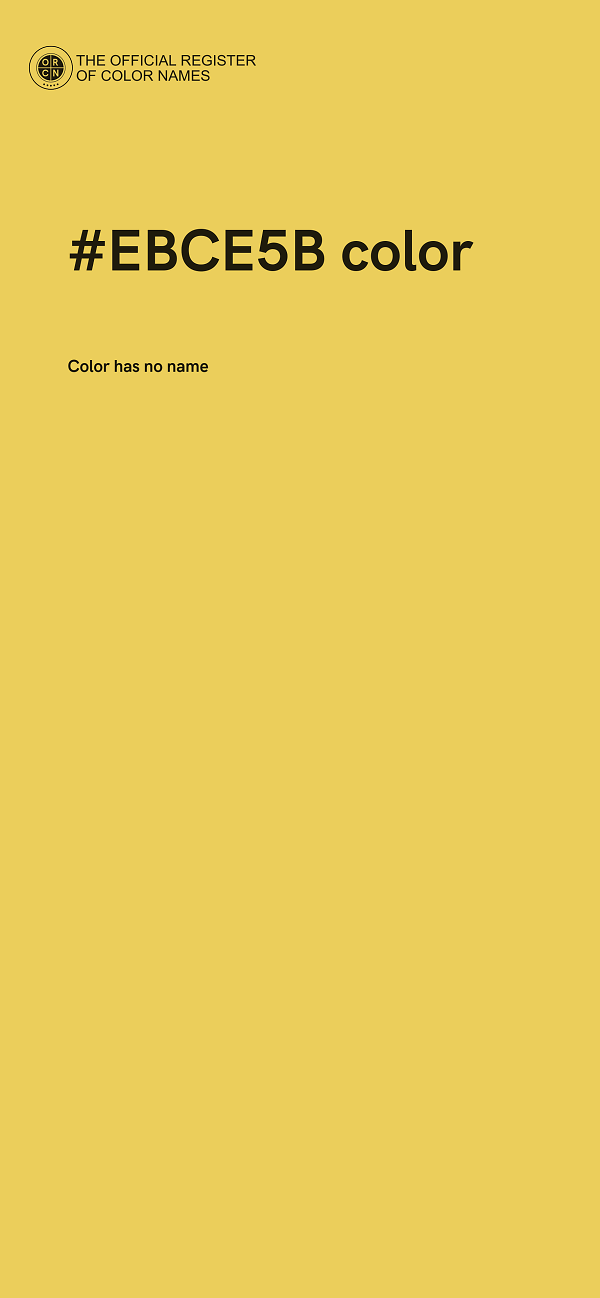 #EBCE5B color image