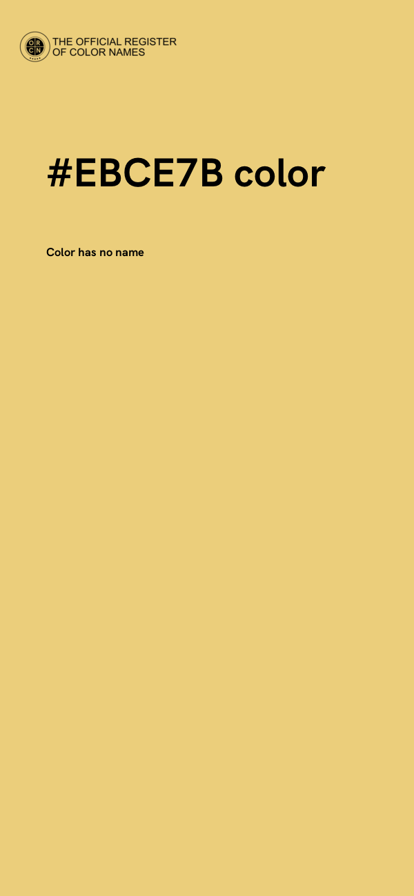 #EBCE7B color image