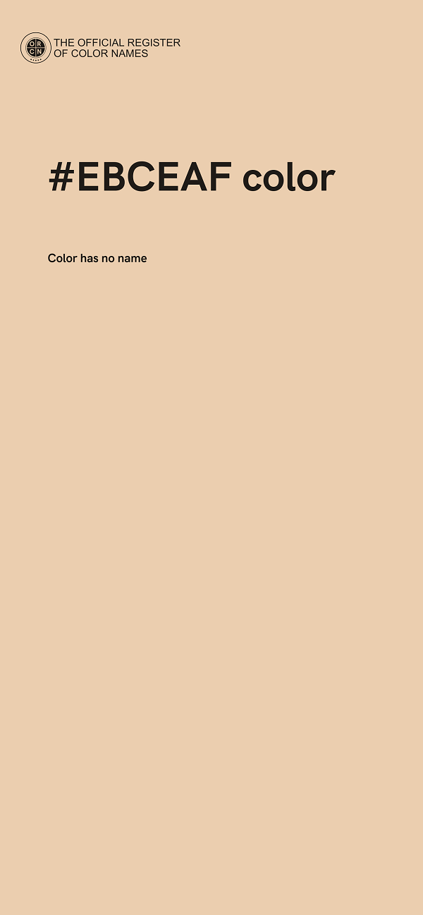 #EBCEAF color image