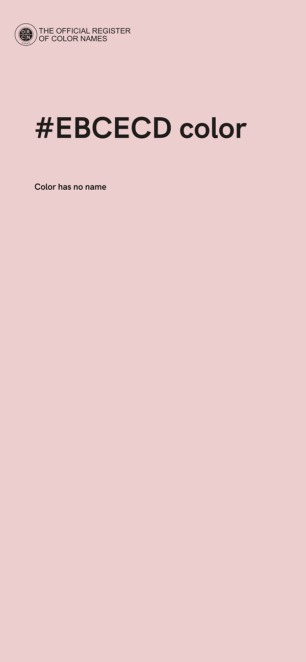 #EBCECD color image