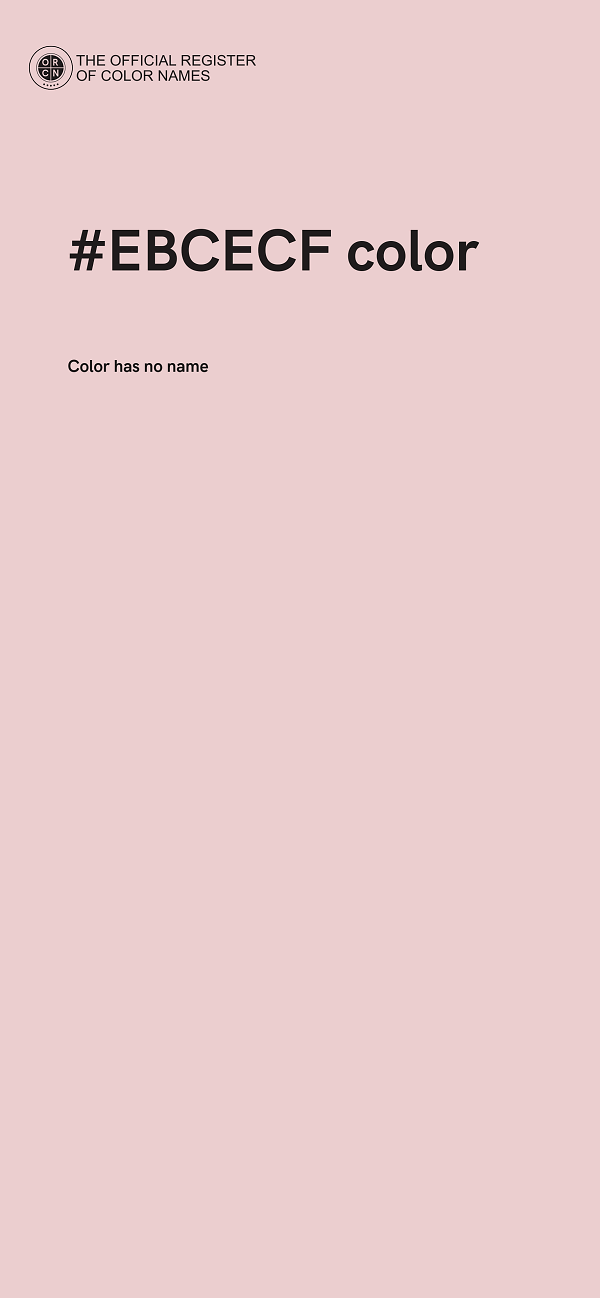 #EBCECF color image