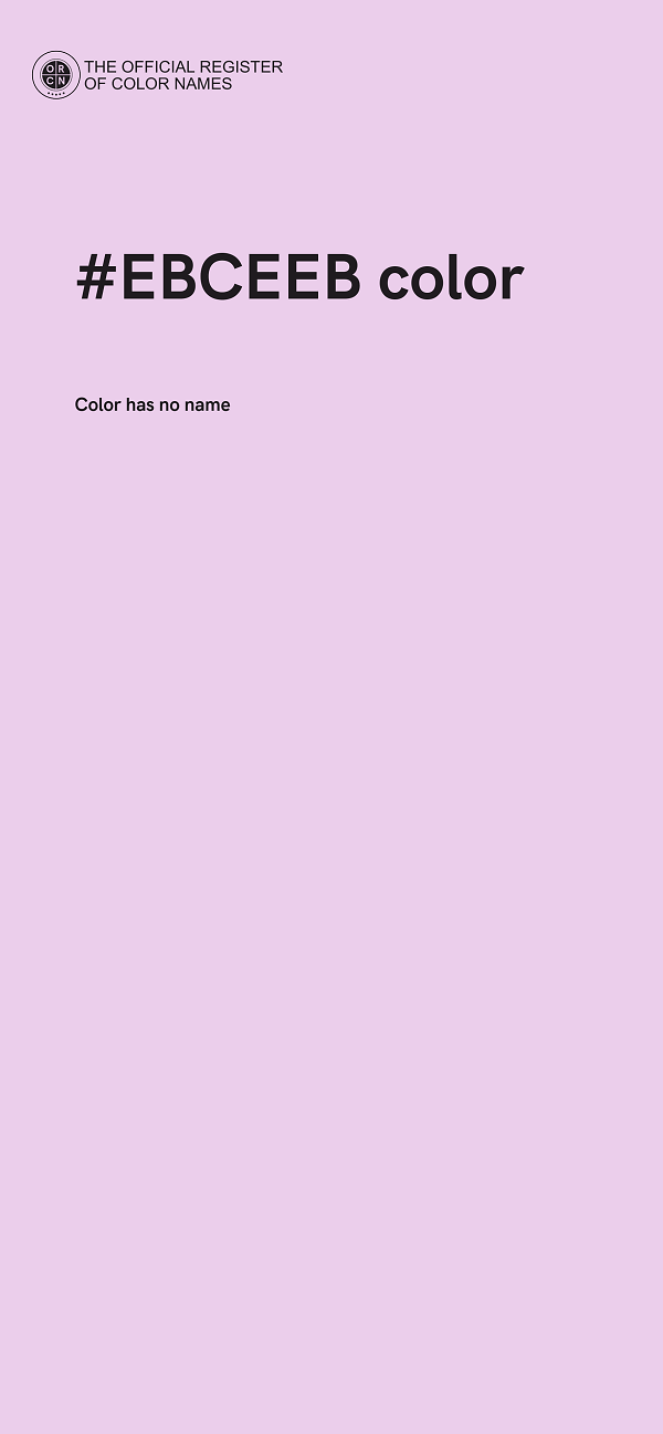 #EBCEEB color image