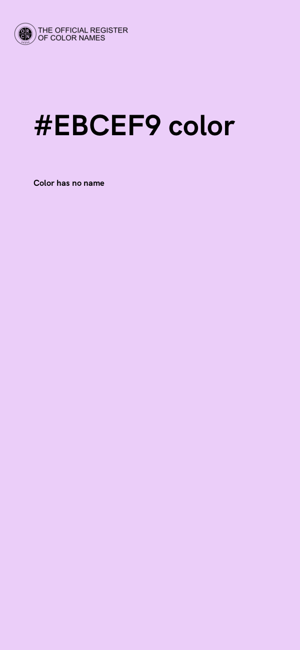 #EBCEF9 color image