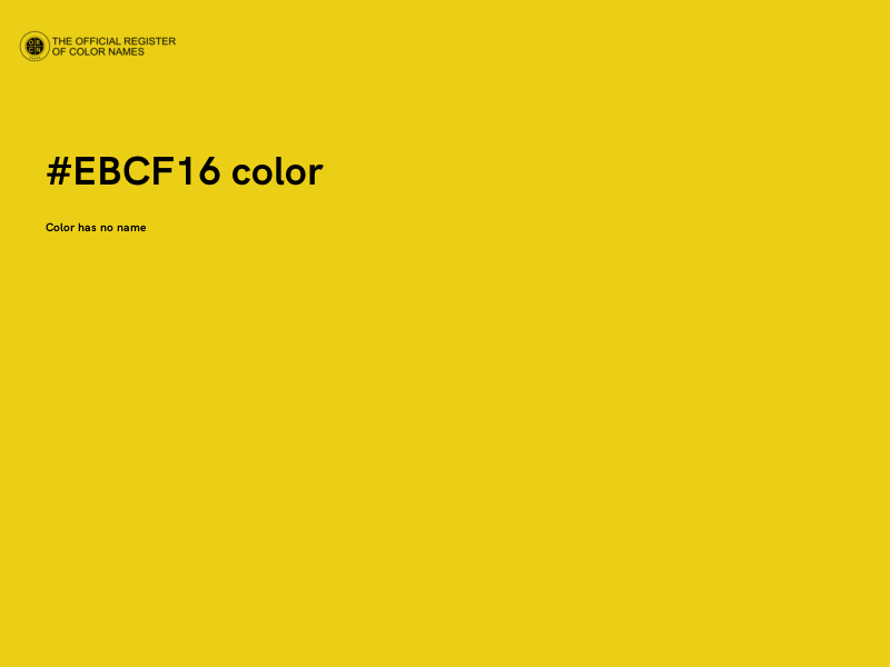 #EBCF16 color image