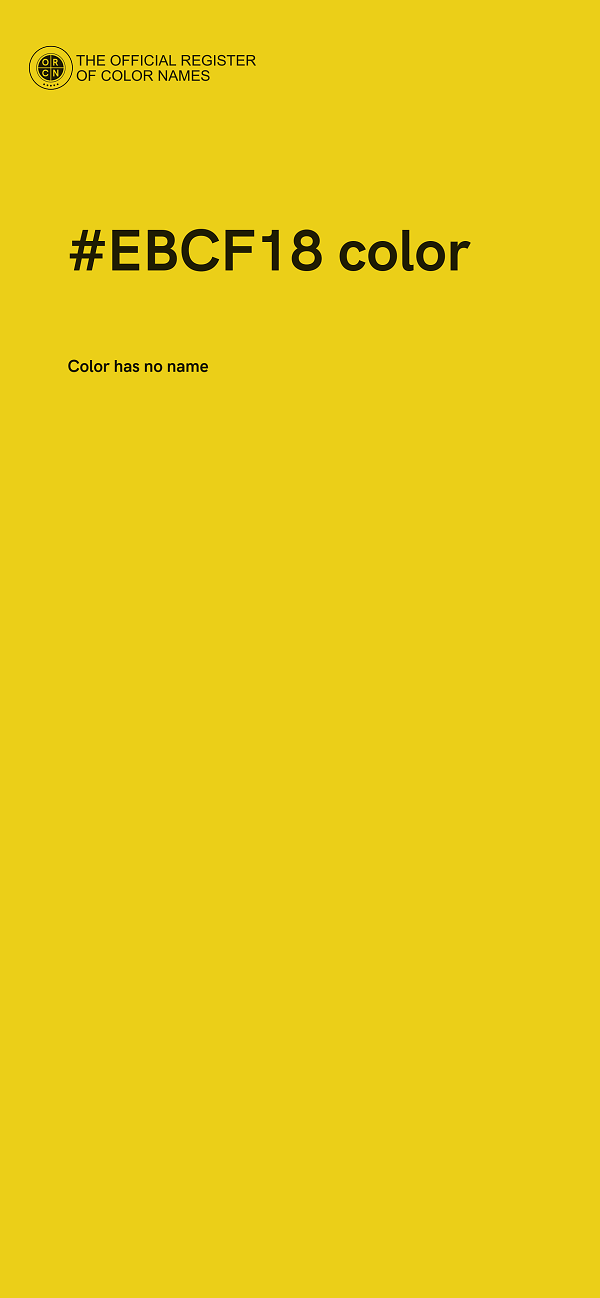 #EBCF18 color image