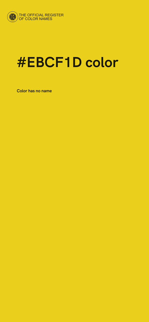 #EBCF1D color image