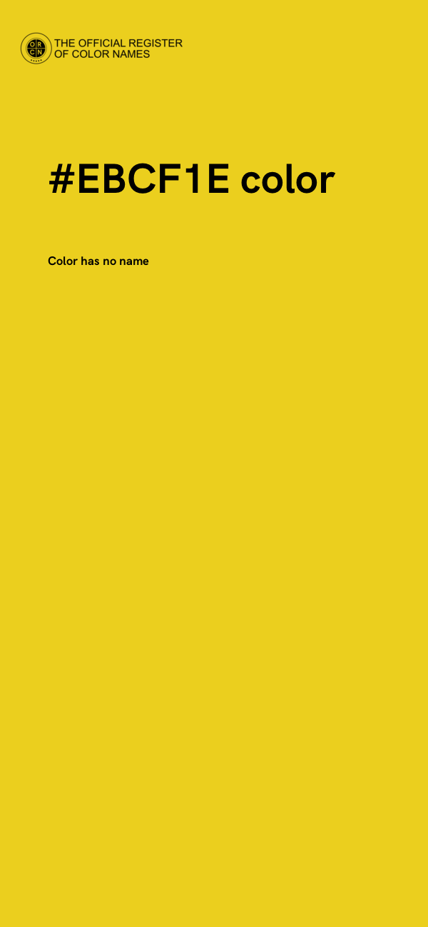 #EBCF1E color image