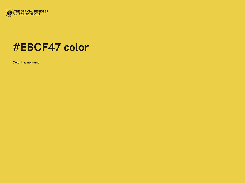 #EBCF47 color image