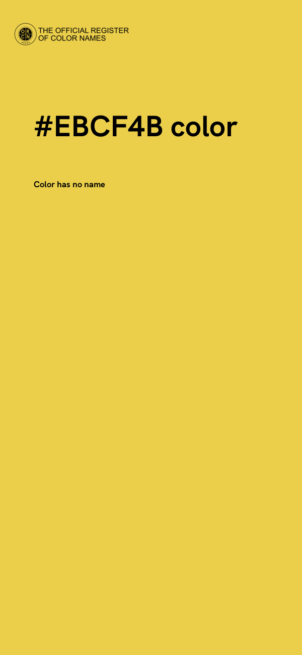 #EBCF4B color image