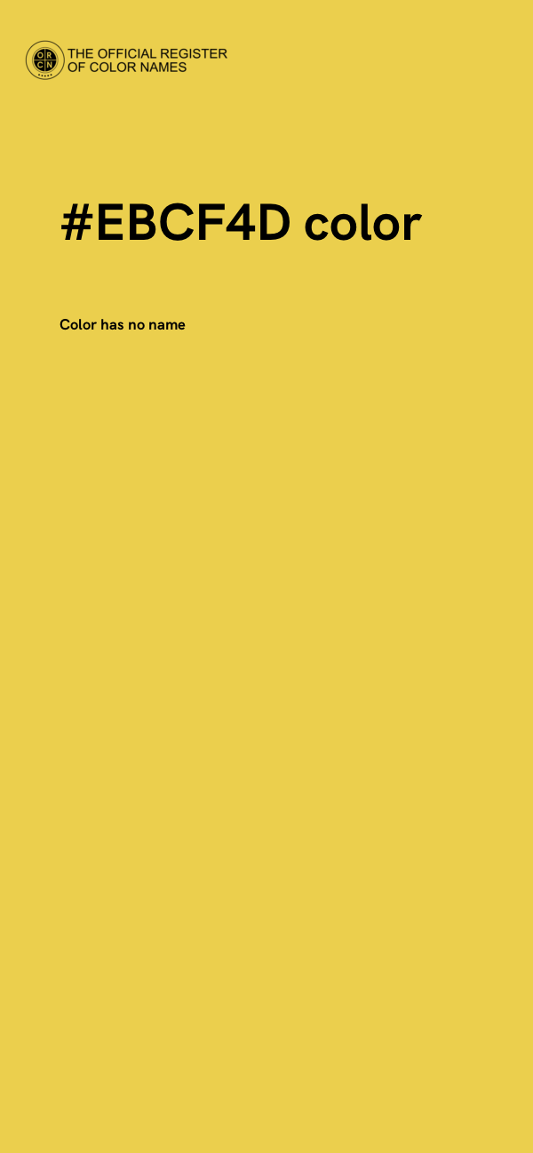 #EBCF4D color image