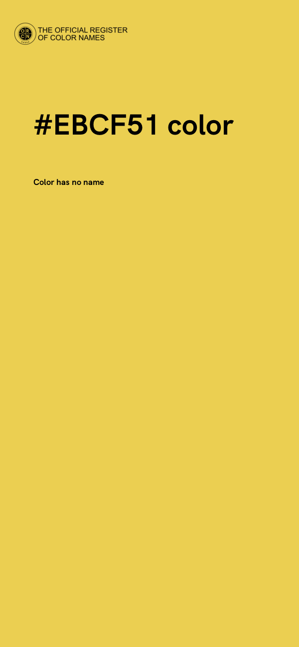 #EBCF51 color image