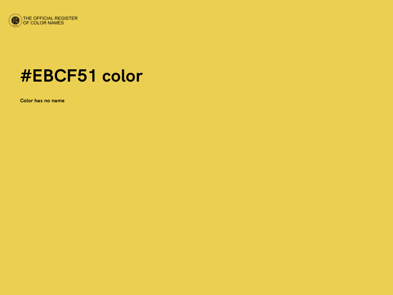 #EBCF51 color image