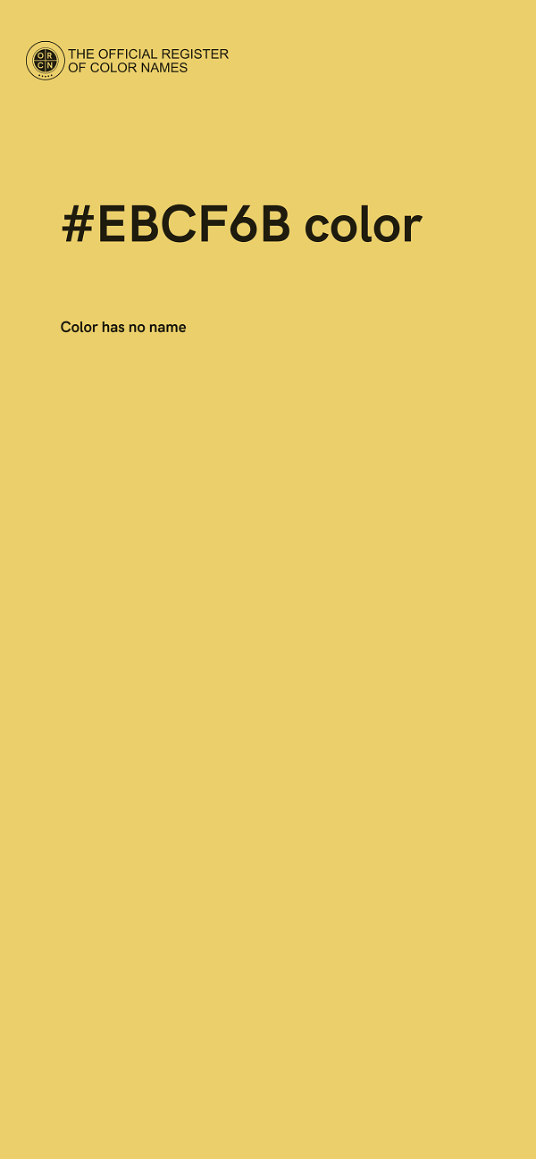 #EBCF6B color image