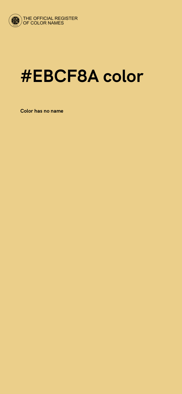 #EBCF8A color image