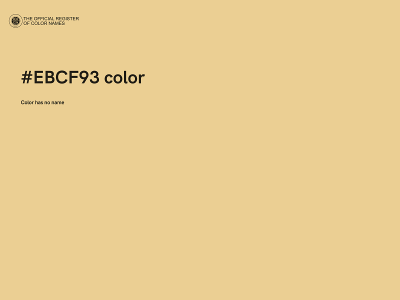 #EBCF93 color image