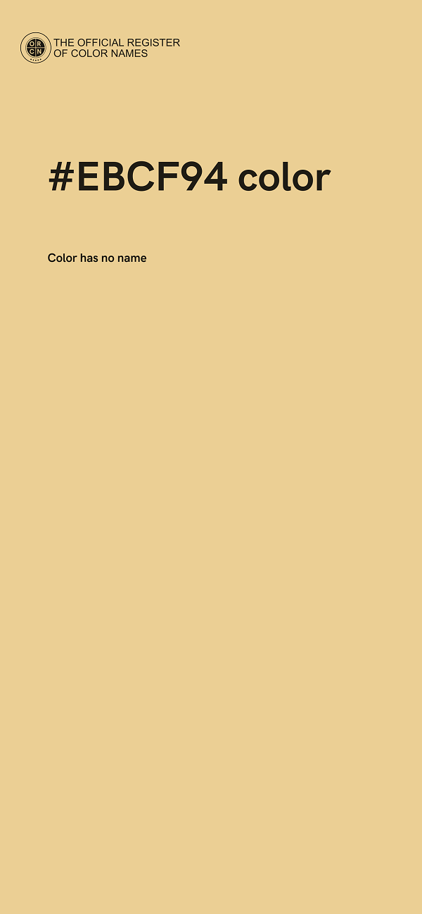 #EBCF94 color image
